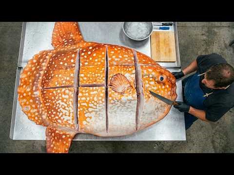 Giant Ocean Sunfish (Mola Mola): Catch, Butcher & Cook – You Won't Believe These Knife Skills