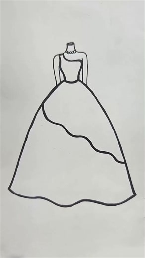 New Beautiful Girl Dress Colouring Activity