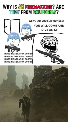 Why is AH Firemaxxing? Are They From California? - Helldivers 2 #shorts