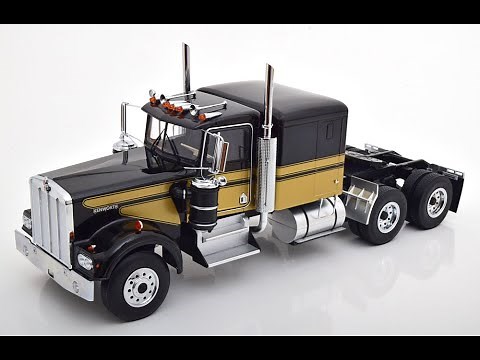 Modelissimo: Road Kings Kenworth W900 black/gold 1/18