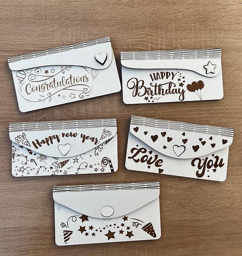 05 Money Envelope Laser Cut Bundle Svg Cutting File Glowforge Wedding Envelope Money Holder Svg Birthday Envelope Gift Money Holder Dxf Cnc - Etsy Canada