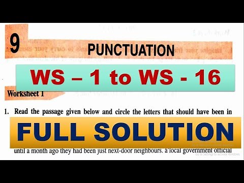 PUNCTUATION | DAV CLASS 8 ENGLISH PRACTICE BOOK CHAPTER 9 SOLUTION | ENGLISH PRACTICE OF CHAPTER 9