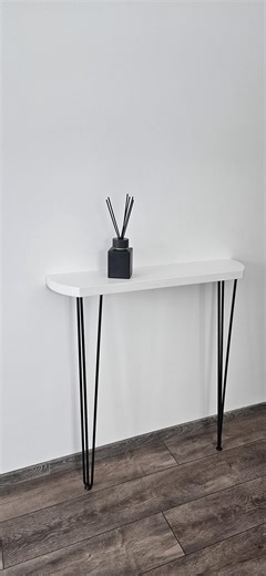 Table console en bois de frêne blanc - Entrée moderne avec pieds en épingle - Etsy France