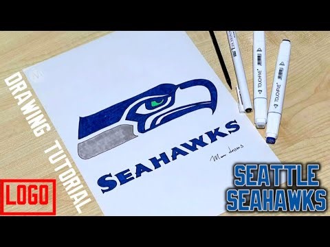 How to draw NFL teams logo / Seattle Seahawks