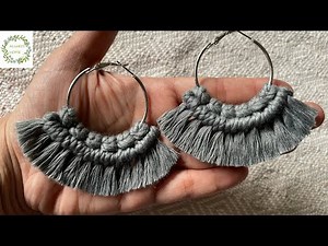 Macrame earrings | Easy macrame earring tutorial | Boho earrings