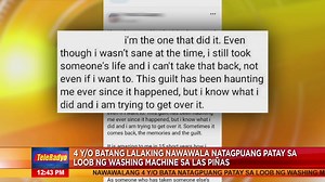 44K views · 472 reactions | Natagpuang patay sa loob ng washing machine ang apat na taong gulang na bata sa bahay ng kaniyang 15-anyos na tiyuhin sa Las Piñas. Alamin ang ibang detalye sa #HeadlinePilipinas ni Anna Cerezo. BASAHIN: https://news.abs-cbn.com/video/news/05/29/23/4-anyos-na-bata-natagpuang-patay-sa-washing-machine | ABS-CBN News | Facebook