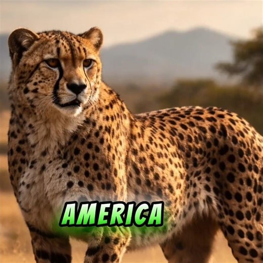 normal cheetah vs extinct American cheetah 🐆#shots video