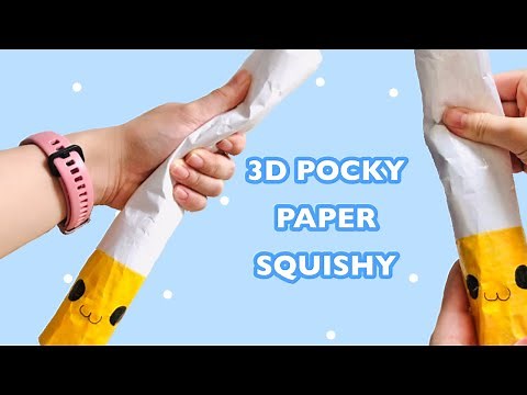 DIY 3D GIANT POCKY PAPER SQUISHY | Paper Squishy Tutorial