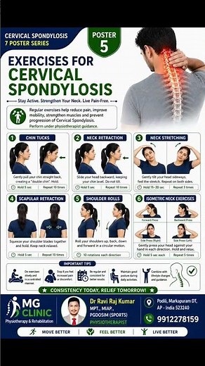 Cervical Spondylosis Explained | Causes, Symptoms, Treatment & Exercises for Neck Pain 🦴