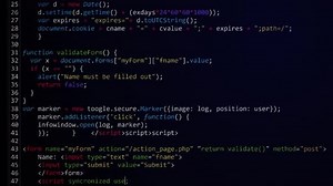 Animated Computer Programming Code Display