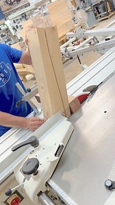 Set up the SCM Nova si 400 with three cut locations to cut tenons on these 6x6 timber pieces #woodworking #tools #joinery | The Dusty Lumber Co.