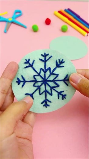 DIY Felt Snowflake Ornament ❄️
