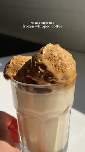 Frozen Whipped Coffee Recipe with Dates Molasses | ItsVeganSis