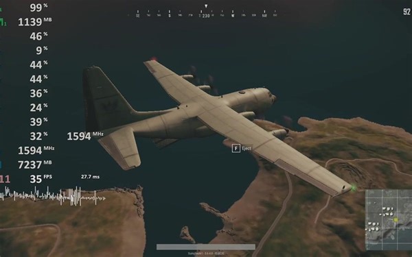 i7 8550U+UHD 620 核显吃鸡测试