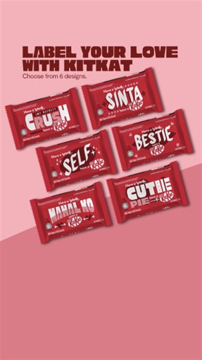 Bestie na nagkatuluyan? Yiiiee! 😍 #LabelYourLove with KitKat’s V-Day packs. Grab now at convenience stores and supermarkets! | KitKat