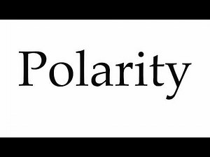 How to Pronounce Polarity