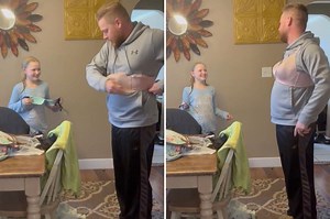 Dad teaches daughter ‘smart’ way to put on bra in hilarious video