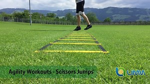 5.6K views · 77 reactions | Agility Ladder Drills Scissors Jumps | Football Tactics | Facebook