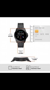 Fossil Men’s Gen 5E 44mm Silicone Bracelet Touchscreen Smartwatch with Alexa, Speaker, Heart Rate, Contactless Payments and Smartphone Notifications, Black, 44 mm, Modern spot on screen#smartwatch | Container Mall