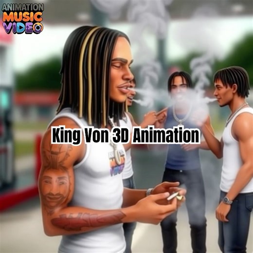 King Von 👑(Official Animated Video) 2025 Hiphop #shorts Story Visual @