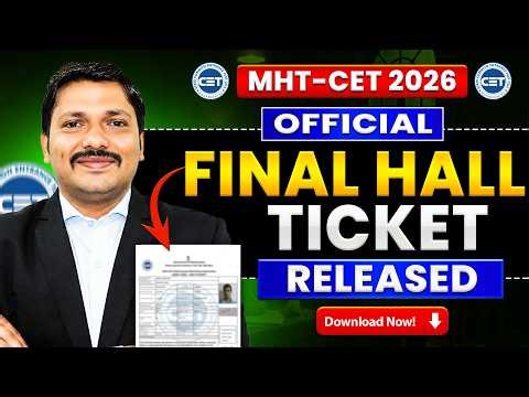MHT-CET 2026 Final Admit Card Released 🚀 Hall Ticket Aagya 🔥 | Download Now ✅ | Dinesh Sir