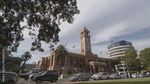 Newcastle NSW Australia, Newcastle City Hall/Town Hall Timelapse