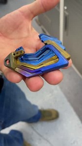 2.7M views · 71K reactions | Anodizing of a titanium #KeyVice #Carabiner #keybar #anodizing #laserengraving #machineshoplife #titanium | KeyBar | Facebook