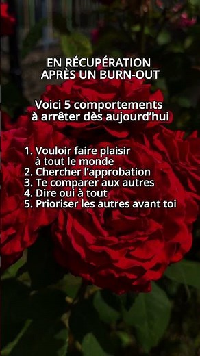 RECUPERATION BURN-OUT 5 comportements à arrêter #stress #epuisement #burnout #fatigue #bienetre
