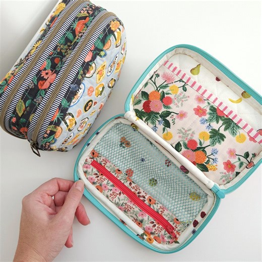 Many Ways Pouch Sewing Pattern: Double Zip Pouch With Pockets (PDF Download) - Etsy Australia