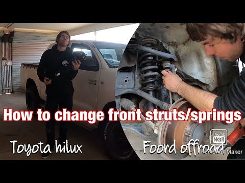 How to replace front struts - Toyota Hilux n70 kun26r suspension
