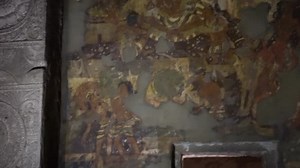 Ancient Mural Wall Painting Ajanta Caves Unesco World Heritage Site