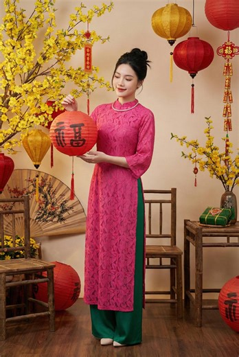 Tơ Tằm Áo Dài: Vietnamese Traditional Dress - Tet & Wedding - Luxury Ao Dai With Pants - Etsy