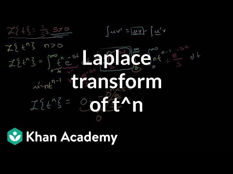 Laplace transform of t^n: L{t^n} | Laplace transform | Differential Equations | Khan Academy