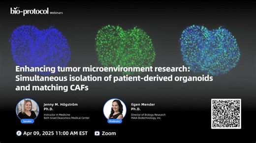 Tumor microenvironment research: Isolation of patient-derived organoids and matching CAFs | Webinar | Bio-protocol