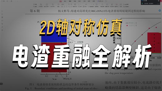 Fluent电渣重熔电磁-热-流-凝固多物理场全耦合仿真 渣-金两相流与熔滴形成的高精度捕捉 电磁场-焦耳热-流动的全耦合架构 动网格技术追踪铸锭生长