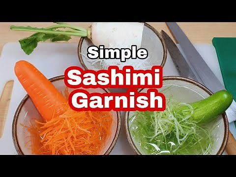 How TO MAKE Sushi/Sashimi Garnish/ Easy Garnish/ Daikon/ Carrots/ Cucumber