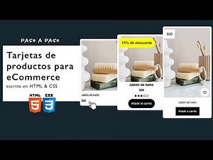 Realizando tarjetas para productos eCommerce con HTML y CSS