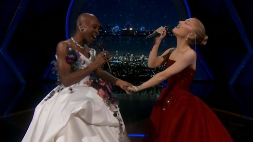 Cynthia Erivo and Ariana Grande perform Defying Gravity at the Oscars