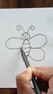 Butterfly easy drawing 🎨🦋 how to draw butterfly #shorts #ytshorts