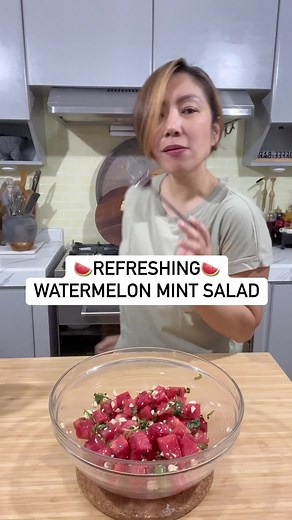 Watermelon Mint Salad 🍉This vibrant salad is a favorite summer treat. Indulge in its light, healthy flavors and embrace the season’s goodness. ⁣⁣#WatermelonMintSalad #SummerDelights #HealthyEating #saladrecipe #homemaker #homemaking #easyrecipe #mom #SAHM | Julie Eigenmann