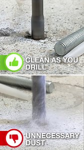 Have you used our hollow drill bits? ✅ DO: Drill and clean your anchor holes at the same time. 🚫 DON'T: Create unnecessary concrete dust that can impact your health and anchor performance. Shop now → https://hilti.to/m8035s | Hilti