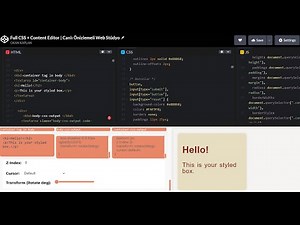 Interactive CSS & HTML Editor | CodePen Practice LiveHTML