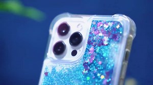 Bling Glitter Case for Apple iPhone 16e (Not 16), Soft TPU Sparkly Flowing Liquid Floating Clear Case for Women Girls Cover for iPhone 16e.Liquid Rose Gold