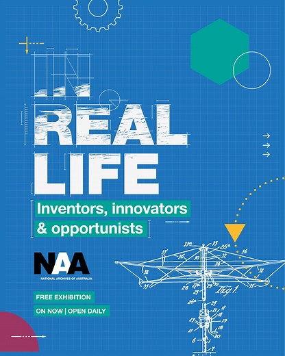 ✨ Spark your imagination and be inspired by stories of bold dreams, determination and Australian ingenuity. ‘In real life: inventors, innovators and opportunists’ is now open at National Archives of Australia in Canberra 🛠️💡🔬 Explore the colourful history of Australian invention, from First Nations creativity to 150 years of patents, designs and trademarks in this free exhibition. See the original design drawings of life-changing inventions, iconic designs and household brands from the nation