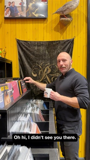 Here’s a very candid video of Sean picking up a few of his favorite records on sale.