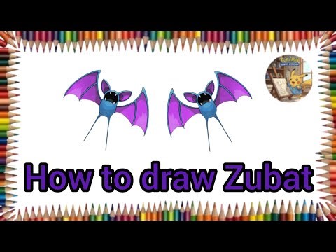 Pokemon/HOW to draw Zubat\Easy