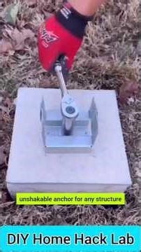 The Strongest DIY Fence Post Base You Can Build Under $20 💥👍🏻😜 #diybuild #diyprojects #handmade #diy