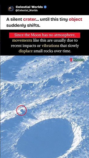 Something Moved Inside This Moon Crater… 🌕😳 #shorts #moon #space #viral #trending #science #earth