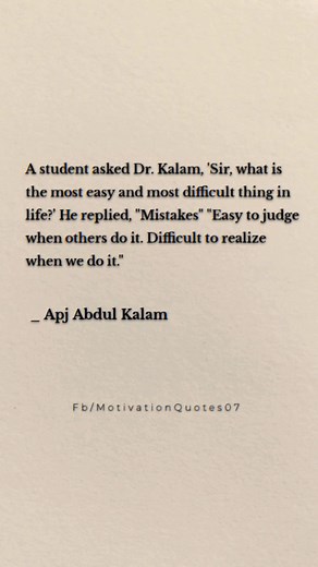 46K views · 590 reactions | A student asked Dr kalam sir.... . . . . . . . . Follow  Motivation quotes 07 for more valuable information. . . Video related tags.... #APJAbdulKalam #motivationalquotes #education #successstory #nevergiveup #student #morningvibes | Motivation quotes 07 | Facebook