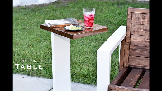 DIY modern drink table - perfect for indoor & outdoor use!